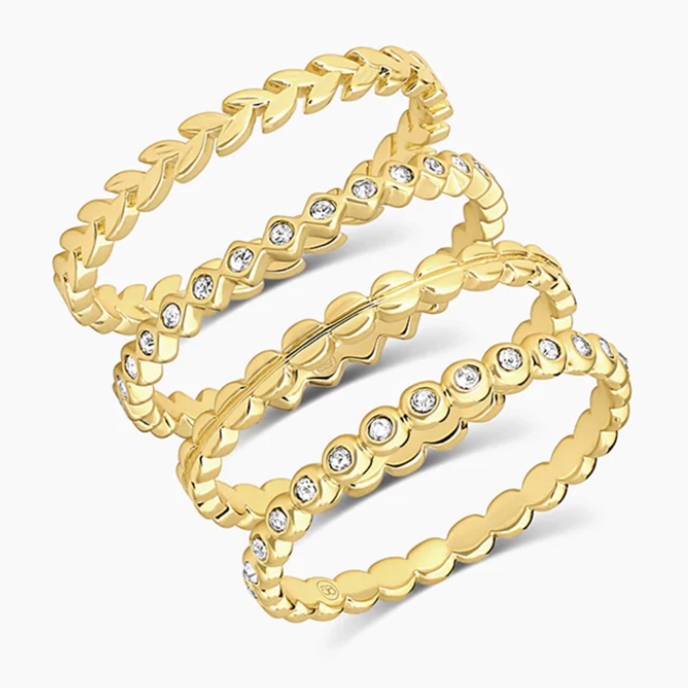 Gorjana Mini Stackable Ring Set - Gold - Size 7